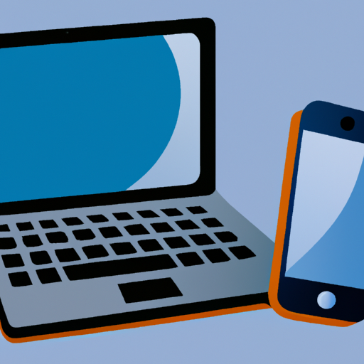 תמונה של מחשב נייד וסמארטפון, המייצגים את השימוש בטכנולוגיה במחשוב עסקי