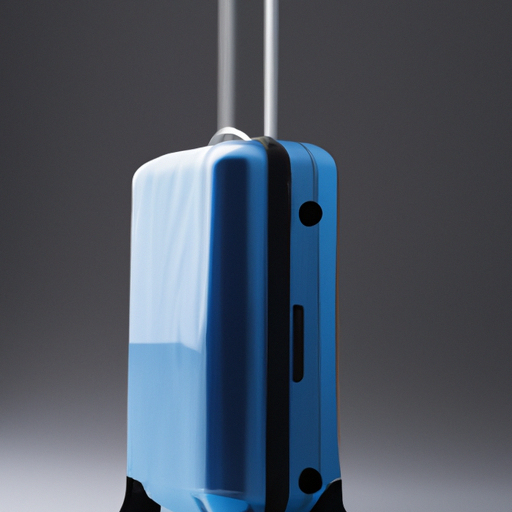 צילום מזוודת רולינק בצבע כחול בוהק, בעיצוב מלוטש ומודרני.